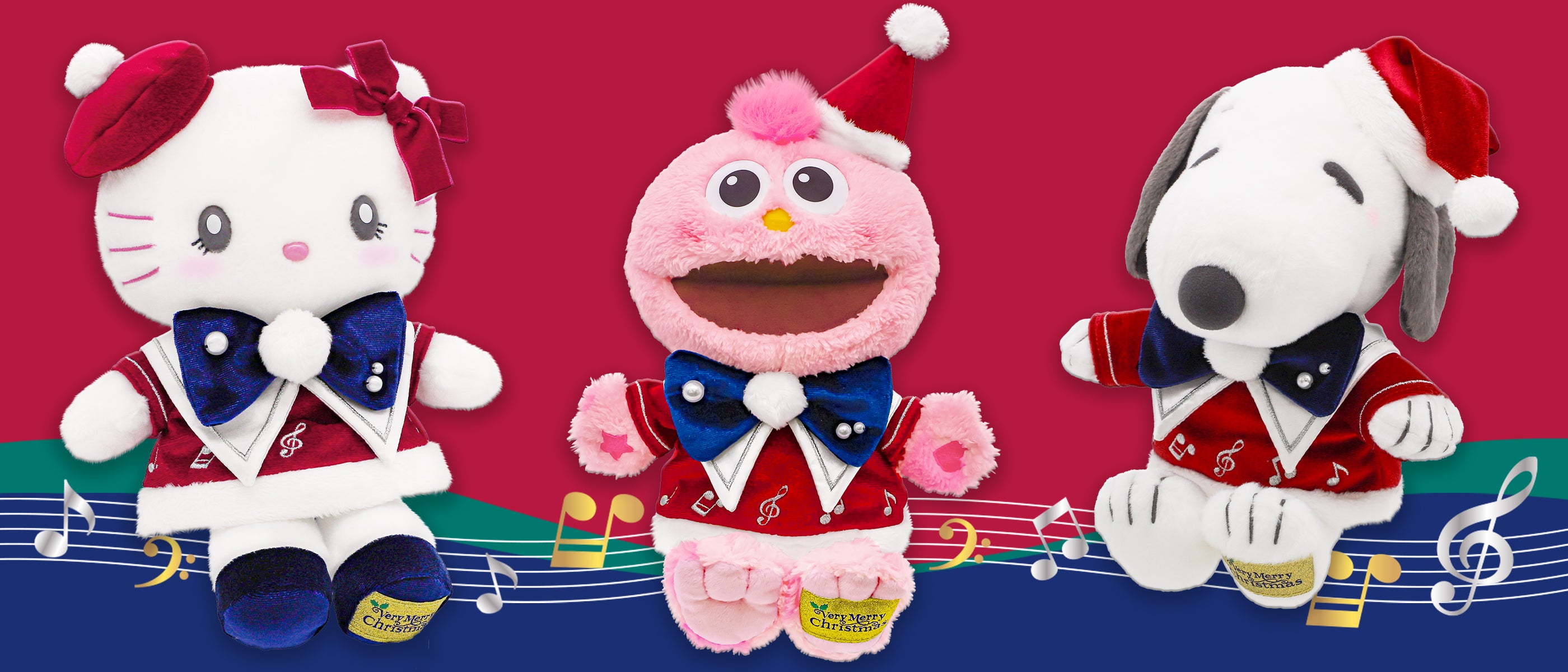 <p>おそろいの衣装でクリスマス・ソングを歌うパークの仲間たちと、とびっきり素敵なクリスマスを楽しもう♪</p>