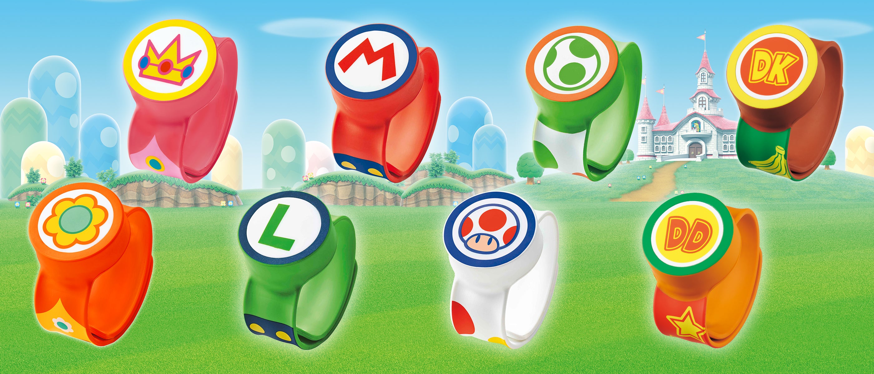 <p>楽しい仕掛けが盛りだくさんなマリオの世界の冒険を、さらに楽しめる！</p><p>人気のパワーアップバンド™をオンラインストアでゲットしよう！</p>